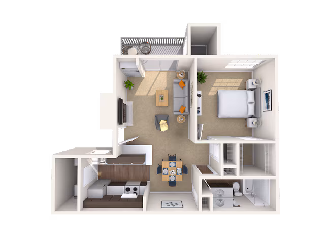 1 Bed • 1 Bath 171706 floor plan