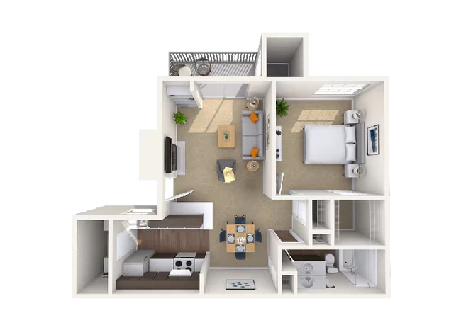 1 Bed • 1 Bath 030316 floor plan