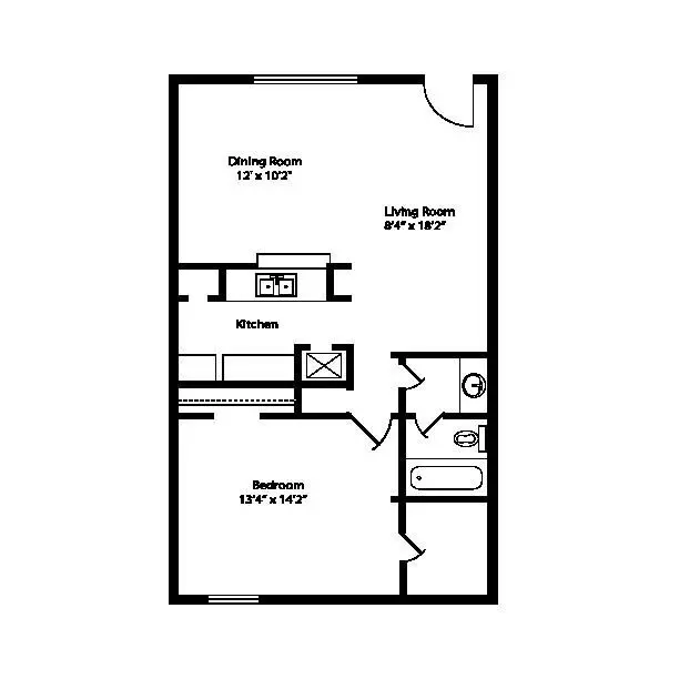 1 Bed • 1 Bath 307 floor plan