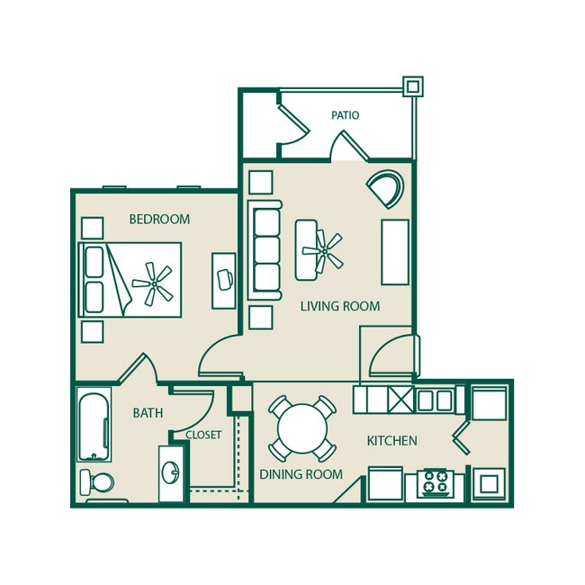 1x1 1535 floor plan