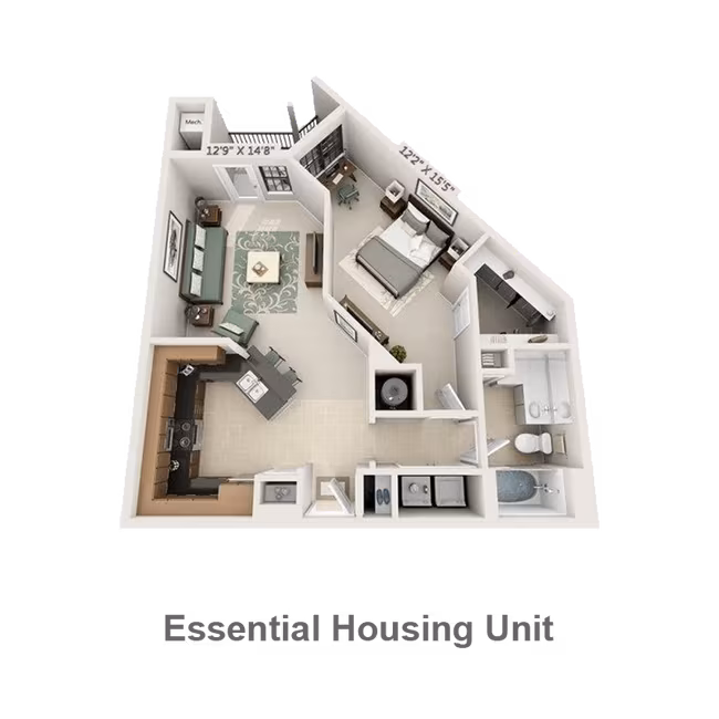 Unit A2314 floor plan
