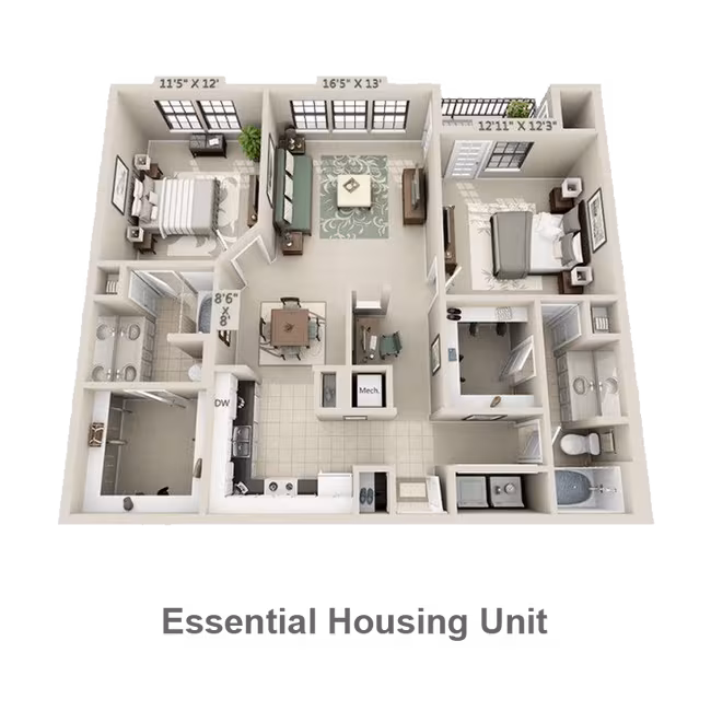 esB1.P8 E1060 floor plan