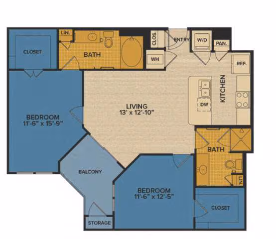 Unit 2058 floor plan