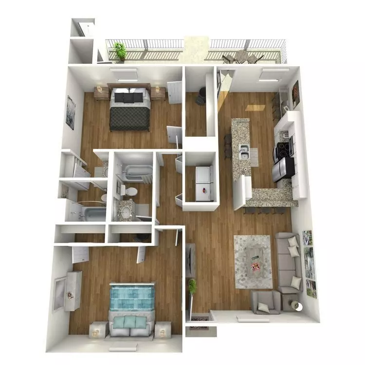 Unit 77U 27R floor plan