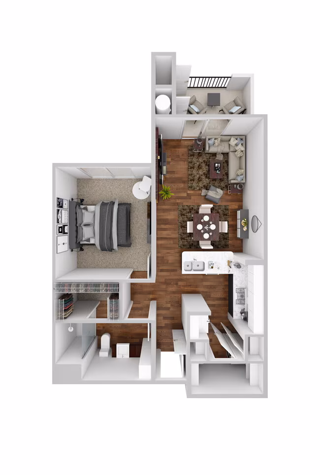1 Bed • 1 Bath 1113 floor plan