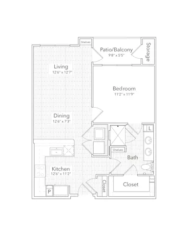 A1 1-1307 floor plan