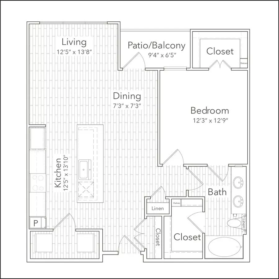A1 1-1307 floor plan