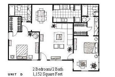 2x2 15207-A floor plan