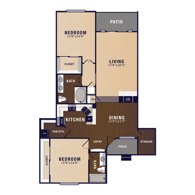 Unit 0204 floor plan