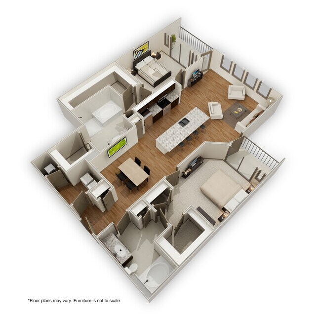 2 Beds • 2 Bath 402 floor plan