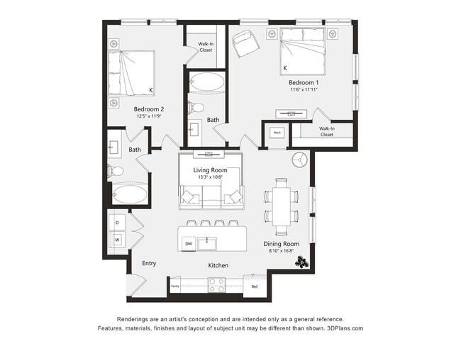 Unit 537 floor plan