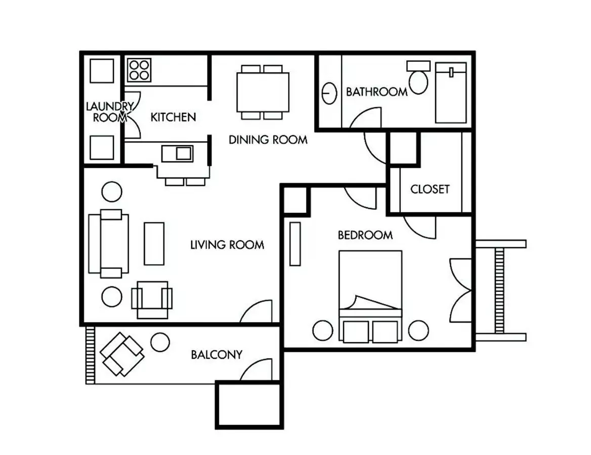 B-1X1 1506 floor plan