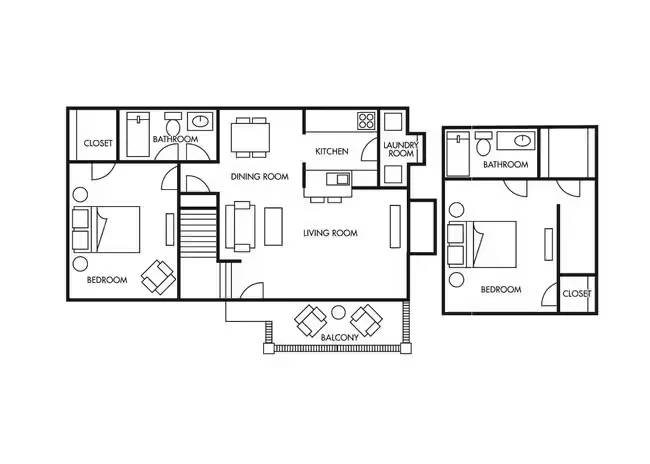 D-2X2 1206 floor plan