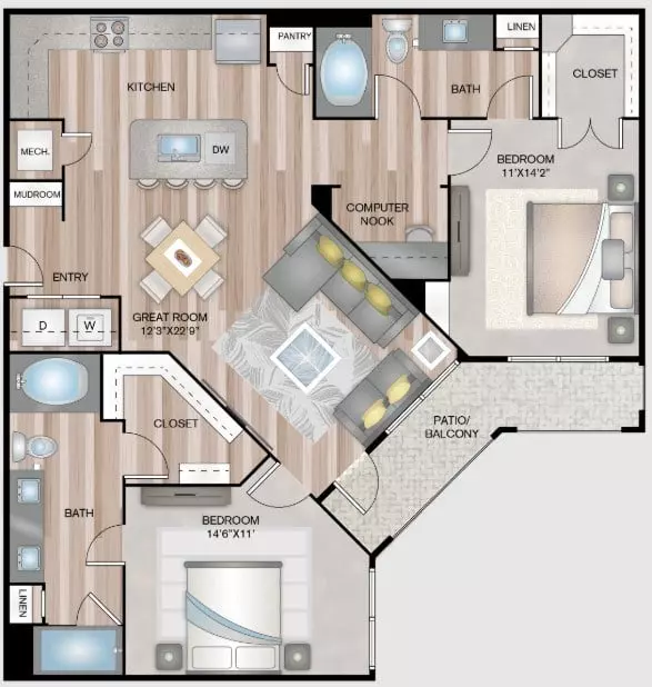 Unit 370 131 floor plan