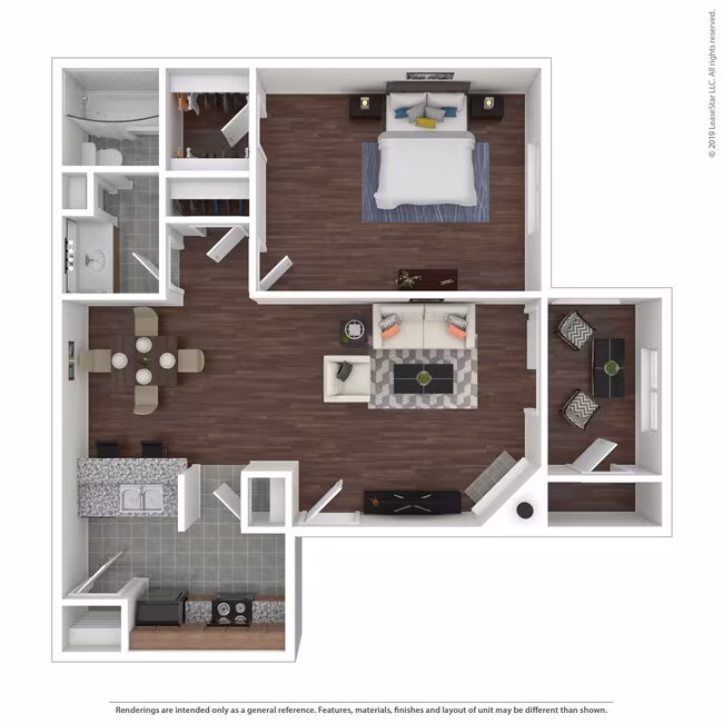 1 Bed • 1 Bath 10902 floor plan