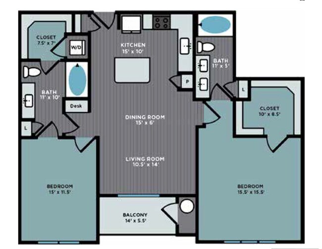 Unit 428 floor plan