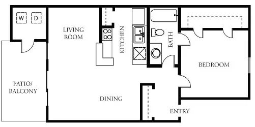1B1BH Flat AW4408H floor plan