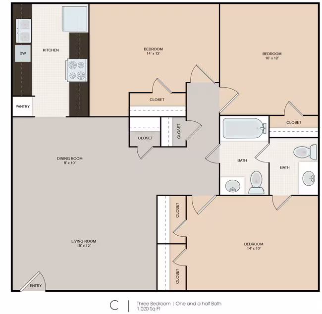 Unit 224 floor plan