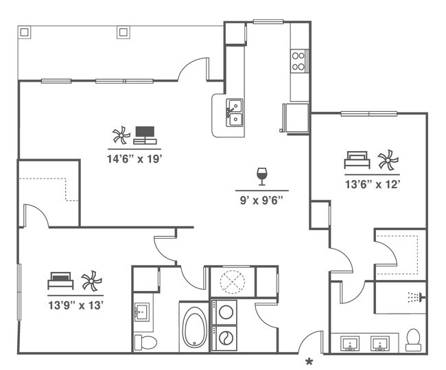 Unit 1122 floor plan