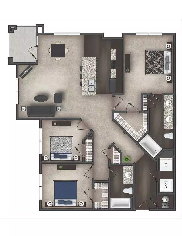 C1- Classic Unit 2312 floor plan