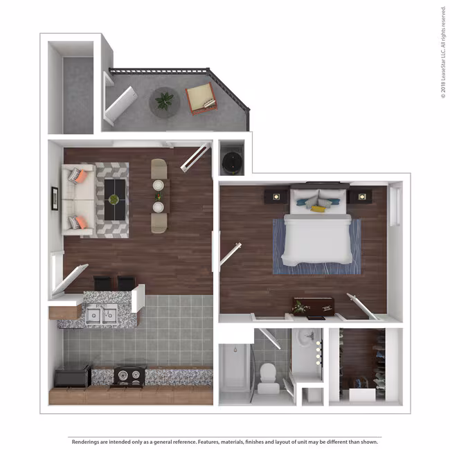 1 Bed • 1 Bath 1911 floor plan