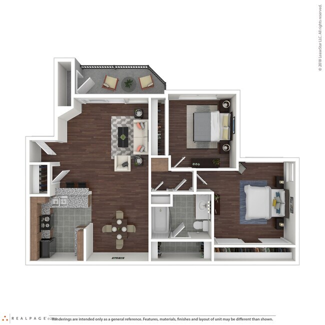 2 Beds • 2 Bath 323 floor plan