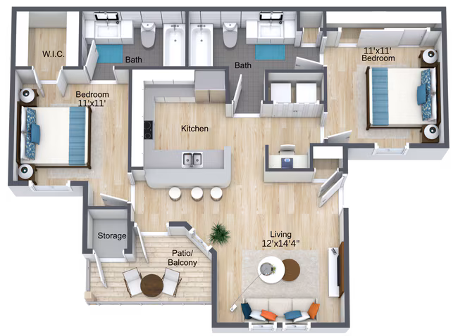 Unit 1327 floor plan