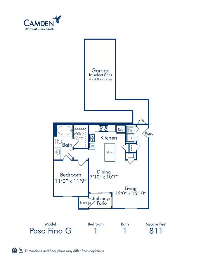 1 Bed • 1 Bath 1436 floor plan