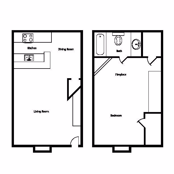 1 Bed • 1 Bath 316 floor plan