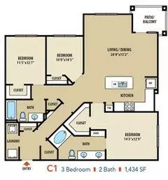 C1 1105 floor plan