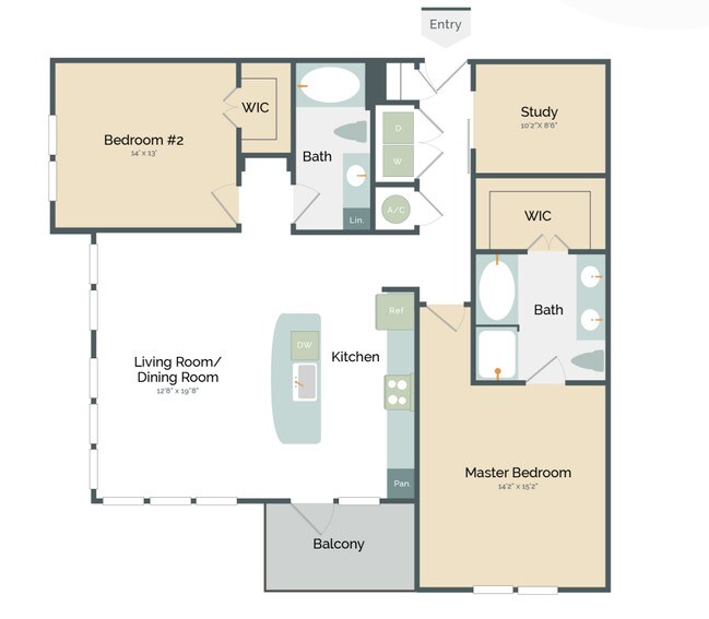 Unit 2501 floor plan