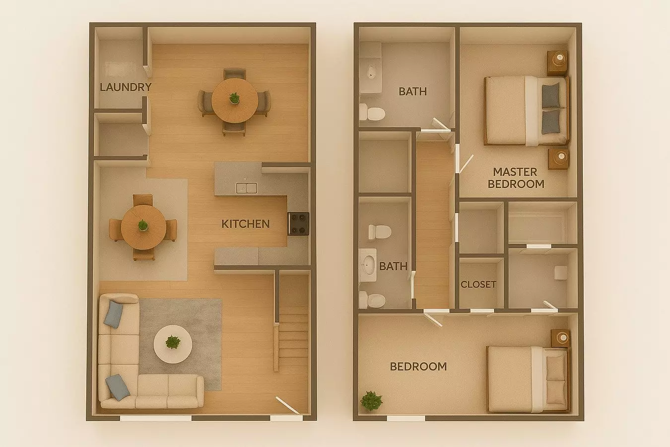 2 Beds • 2 Bath 1102 floor plan