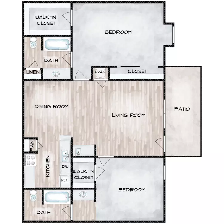 ER 2x2 509 floor plan