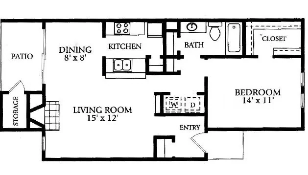 Apartment 1522 floor plan