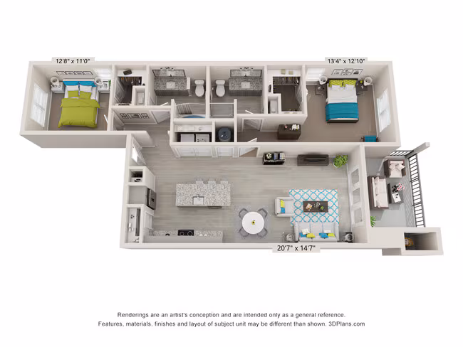 Unit 1424 floor plan