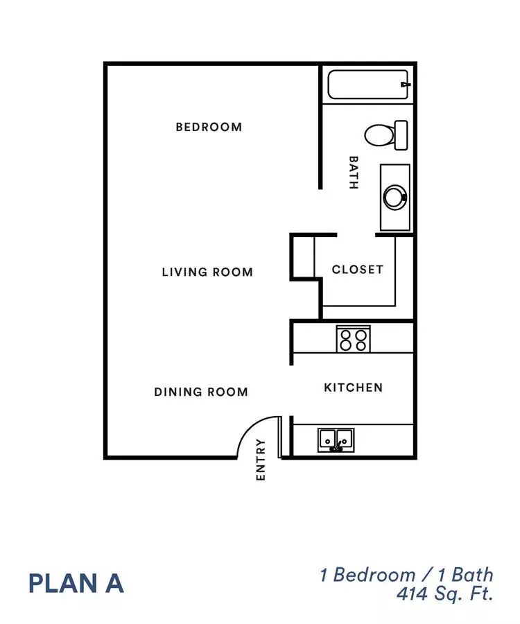Studio • 1 Bath 1331 floor plan