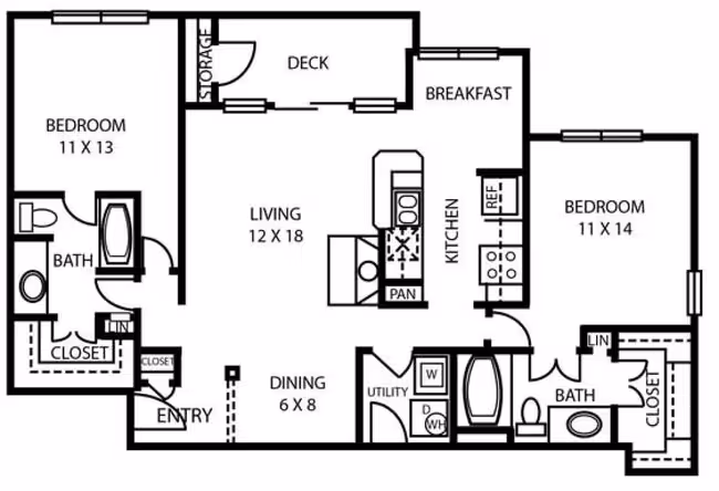 Unit 1238 floor plan
