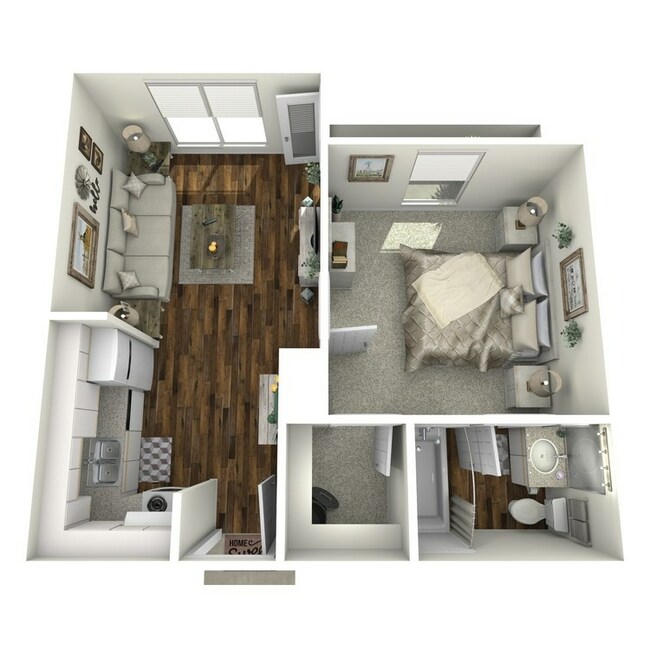 1 Bed • 1 Bath floor plan