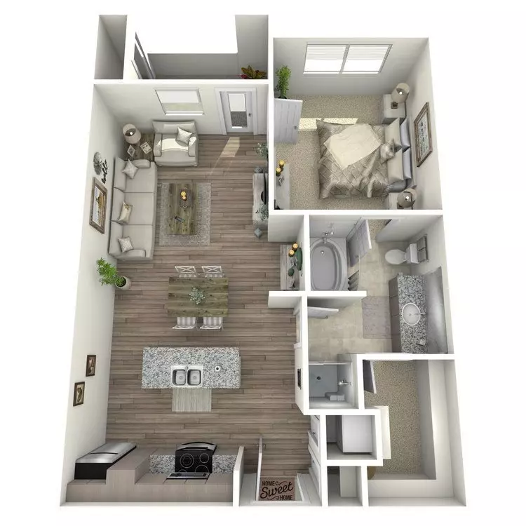 1 Bed • 1 Bath 2403 floor plan
