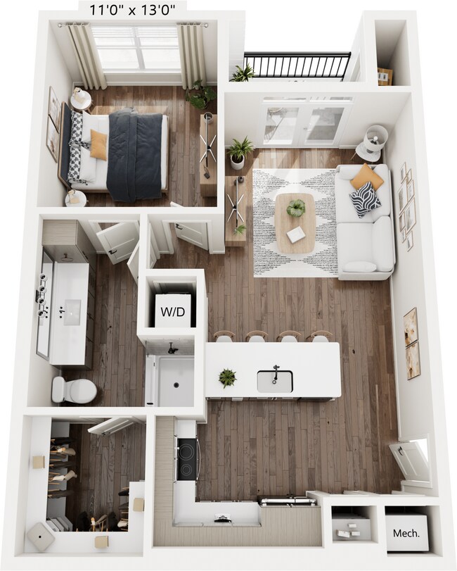 Unit 4206 1109 floor plan
