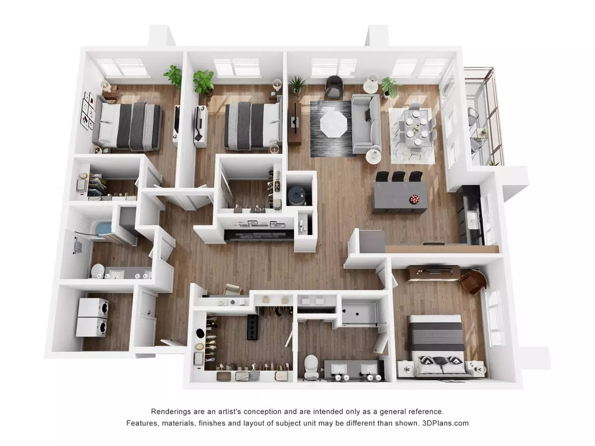 3 Beds • 2 Bath 466 floor plan