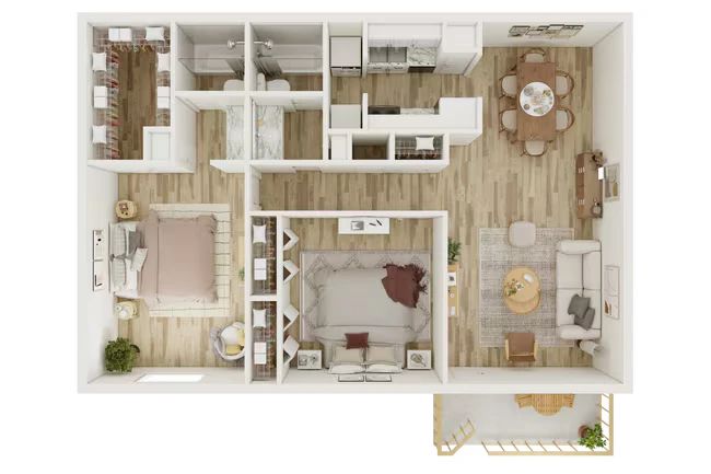 2x2 1106 floor plan