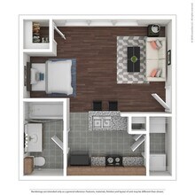 Studio • 1 Bath 1215 floor plan