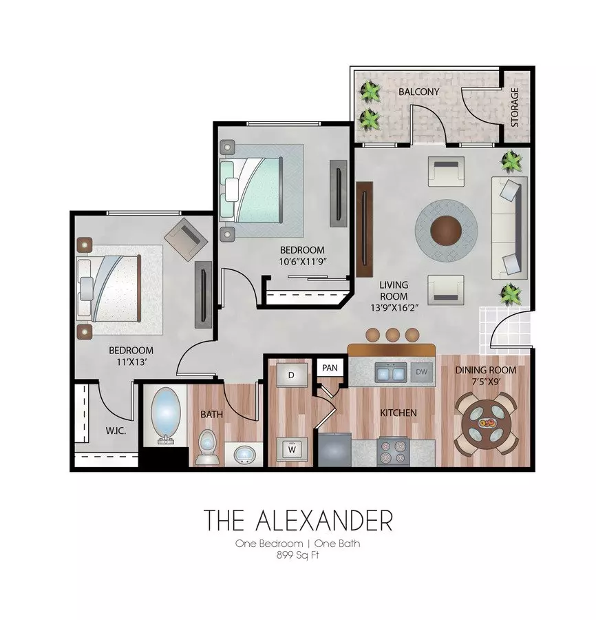 The Alexander 1737 floor plan