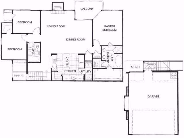 3 Beds • 2 Bath 2506 floor plan