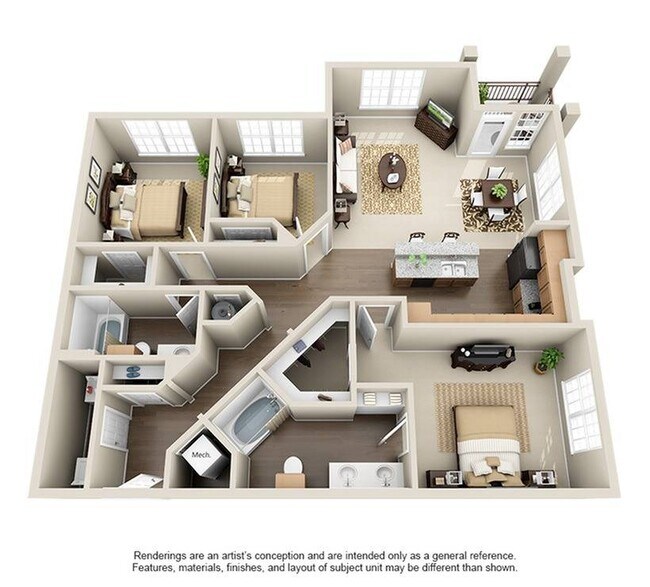 3 Beds • 2 Bath 3317 floor plan