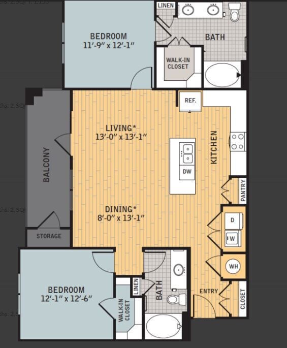 Unit 0934 floor plan