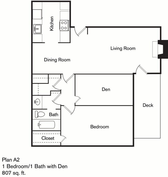 2 Beds • 2 Bath 1313 floor plan