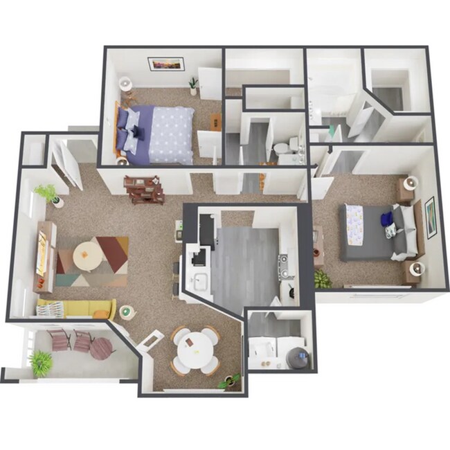 2+2 1281 floor plan