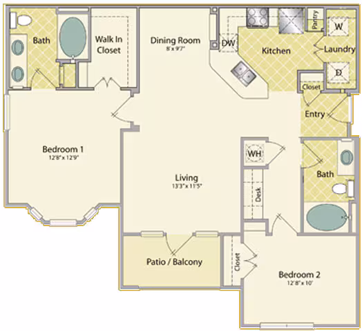 Unit 9307 2307 floor plan